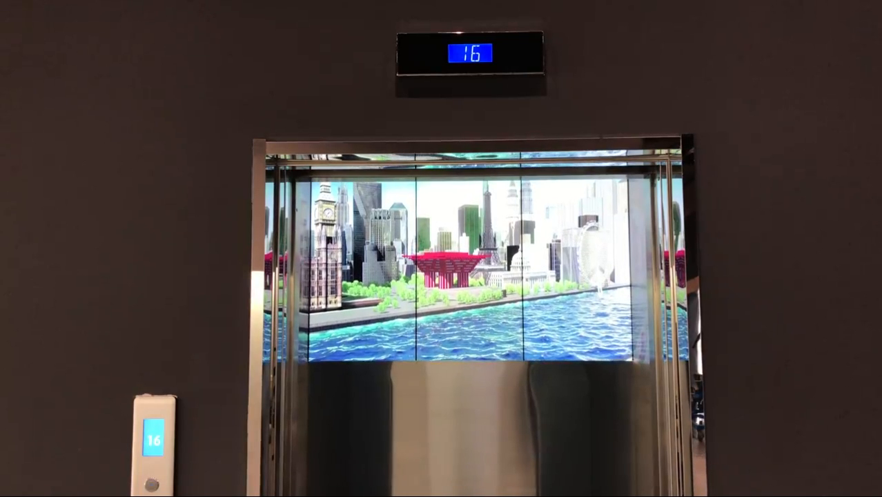 快速电梯企业展厅LED拼接屏