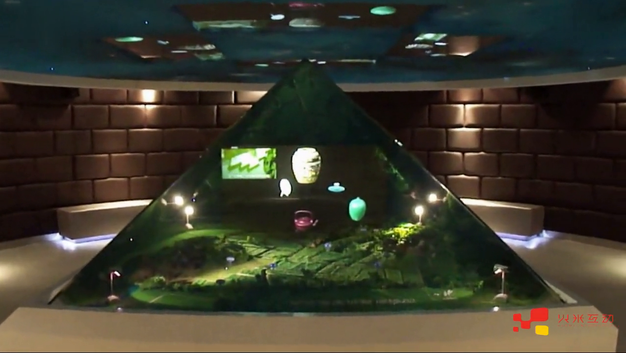 瓷器展示360度全息投影柜