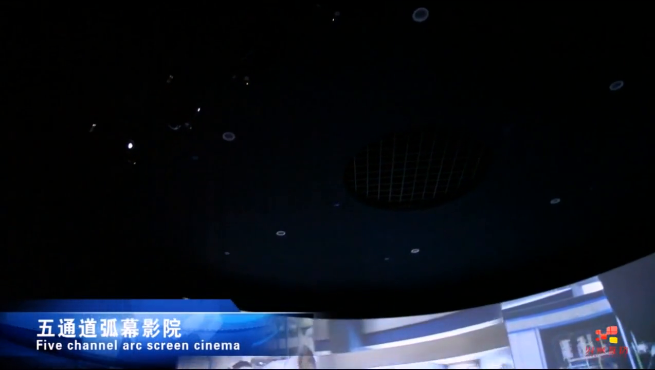 张家港五十周年展馆环幕投影