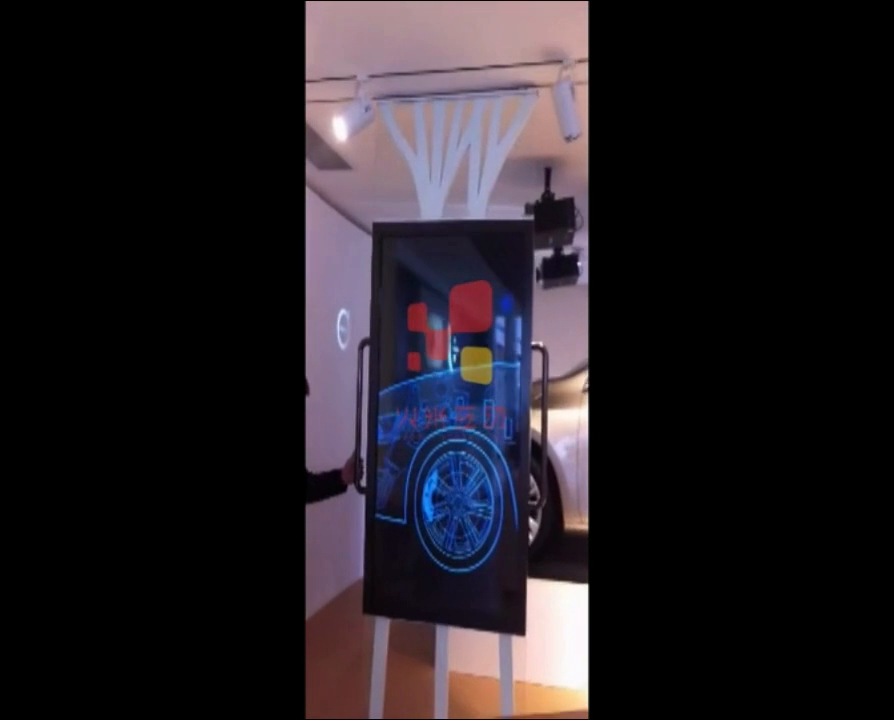 吉利汽车展厅滑轨屏