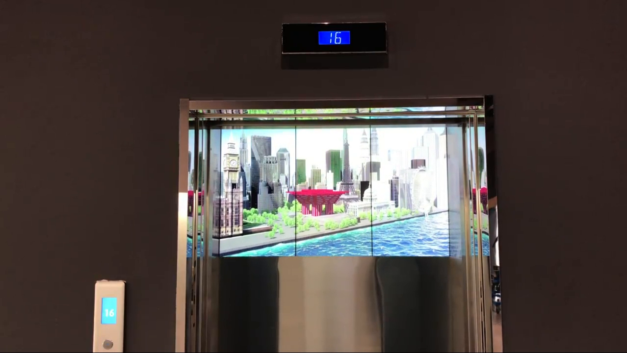 快速电梯企业展厅LED拼接屏
