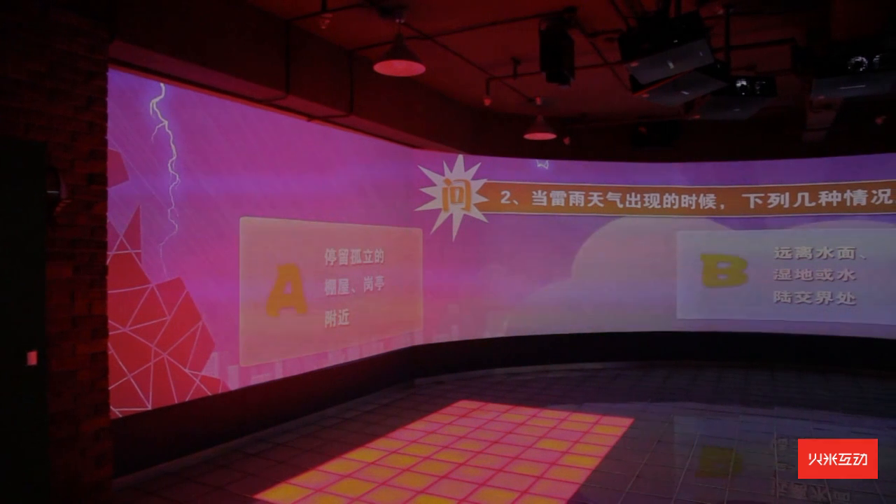 天气知识环幕投影