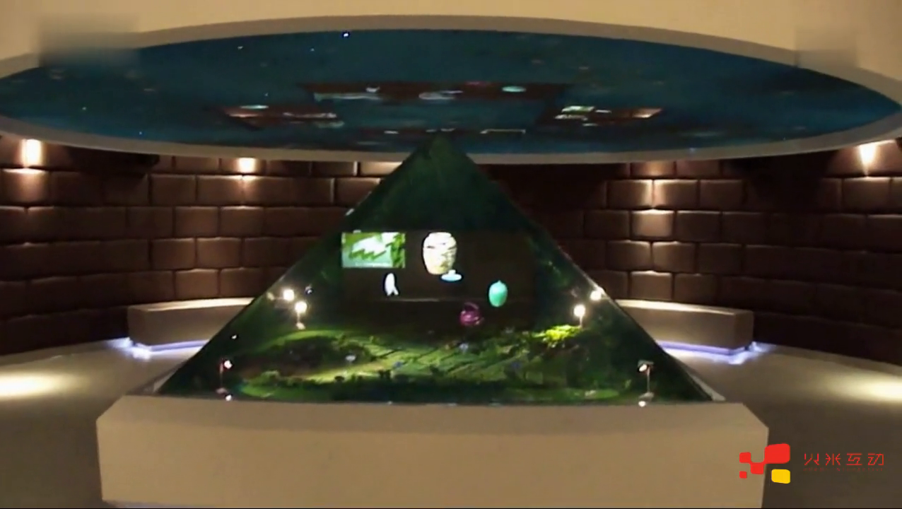 瓷器展示360度全息投影柜