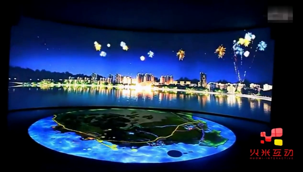 海南中信地产弧幕投影