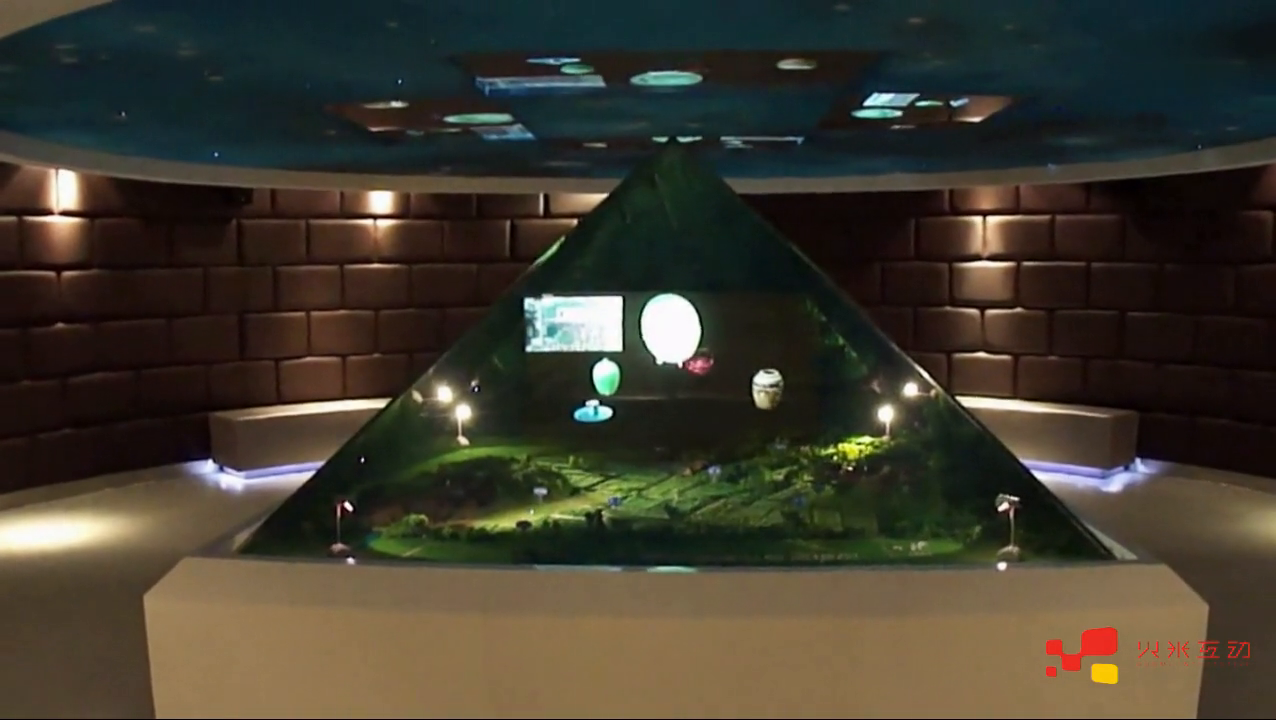瓷器展示360度全息投影柜