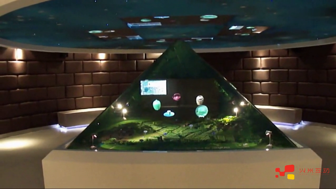 瓷器展示360度全息投影柜