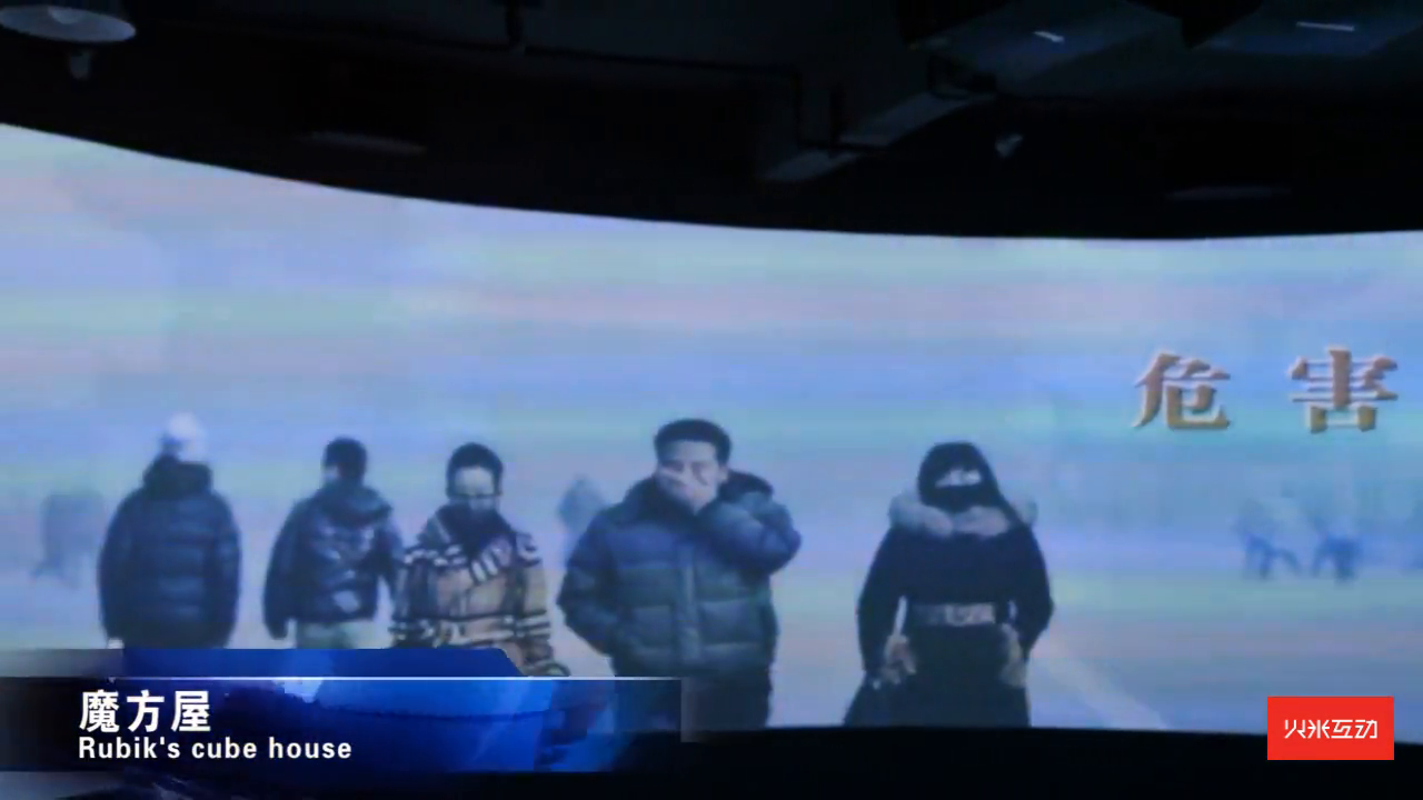 天气知识环幕投影