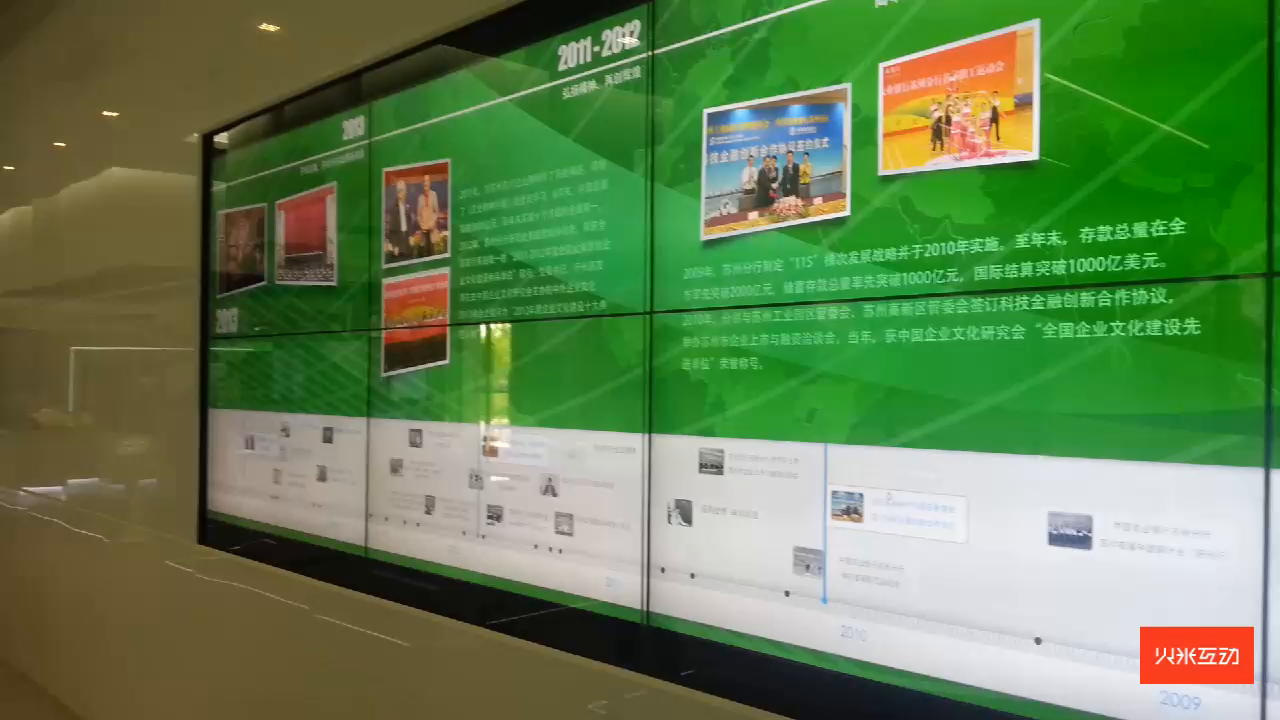 互动拼接屏之农业银行发展画卷