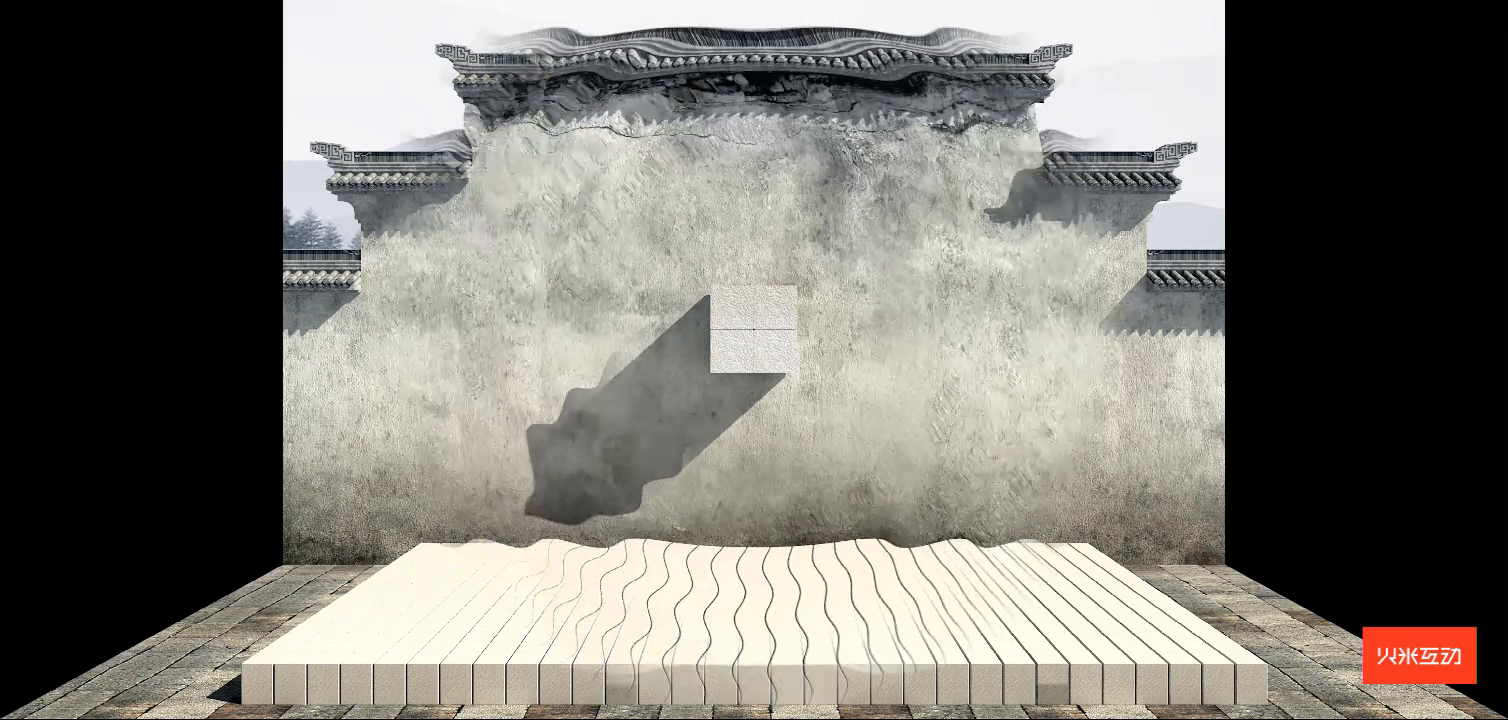 上海大世界活字印刷折幕投影三维影片